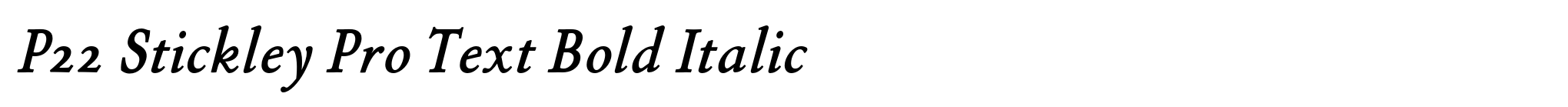 P22 Stickley Pro Text Bold Italic image